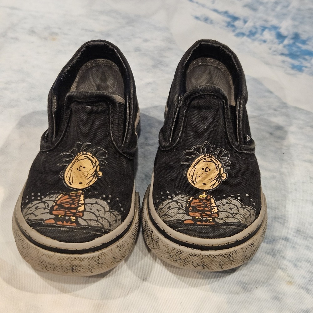 Vans Peanuts Charlie Brown Slip On Toddler Size 7 (See Measurements)‎